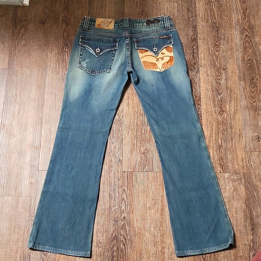 MissMe Jeans ~ CowHide Flap Pocket ~ Size 29